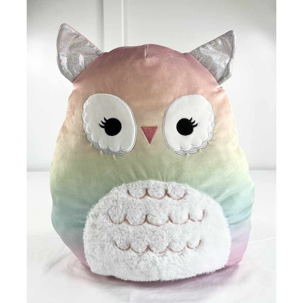 Squishmallows‎ 16" Britta The Rainbow Owl Costco Exclusive KellyToy Plush Easter